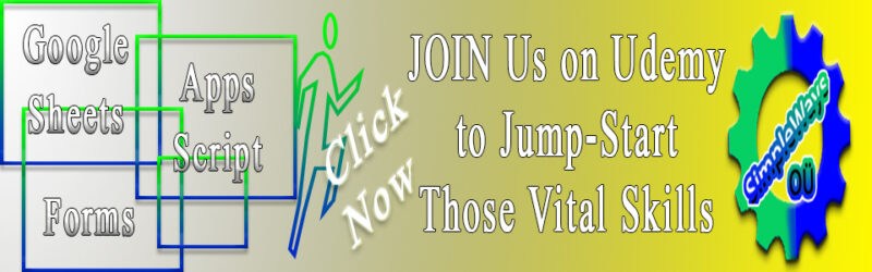 https://www.udemy.com/course/jump-start-google-sheets-forms-and-apps-script/