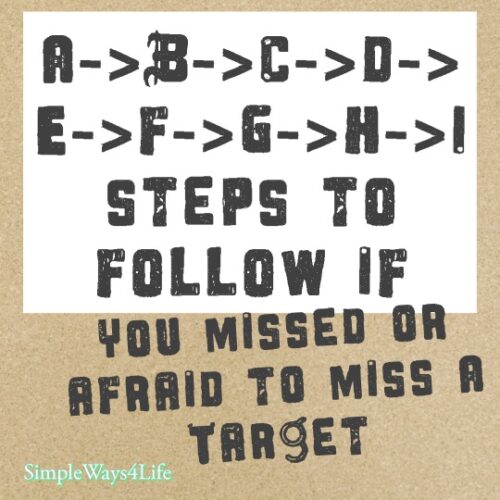 You missed or afraid to miss A Target