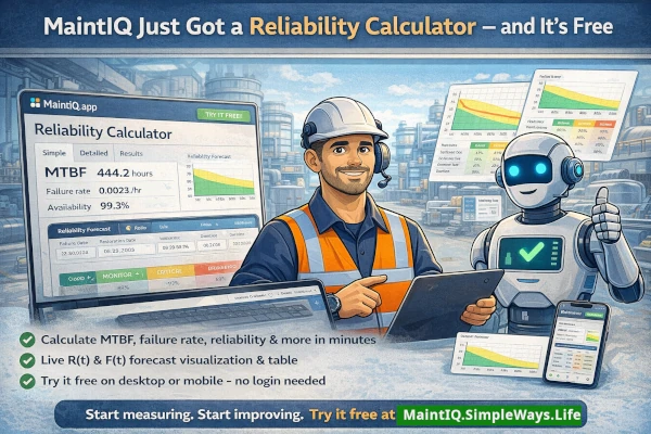 MaintIQ got a Reliability Calculator